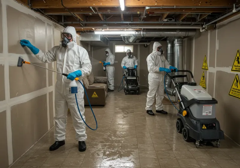 Basement Moisture Removal and Structural Drying process in Dunkirk, MD